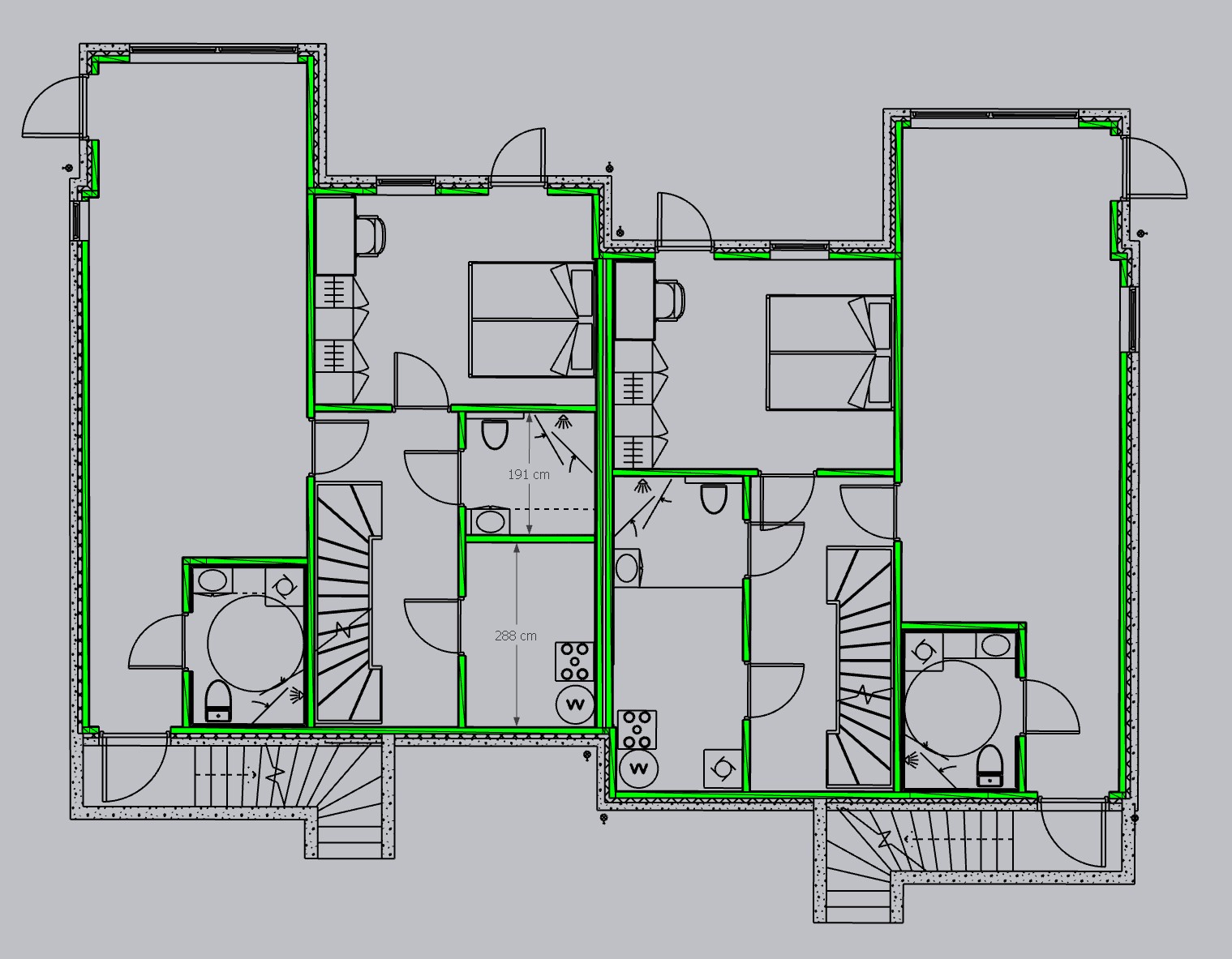 Planløsning tomannsbolig underetasje